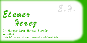 elemer hercz business card
